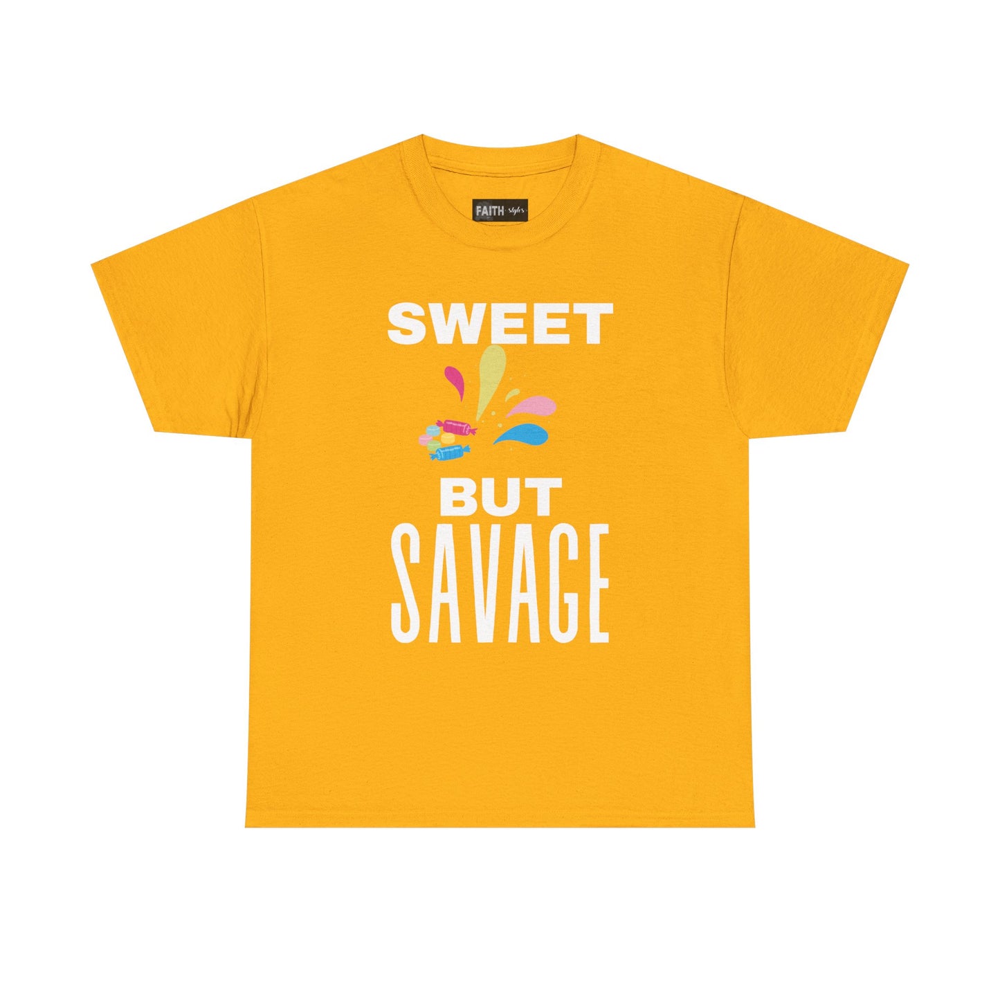 Sweet but Savage Grandma Cotton Tee | Fun Gift for Trendsetters, Everyday Wear, Birthday Party, and Casual Outings
