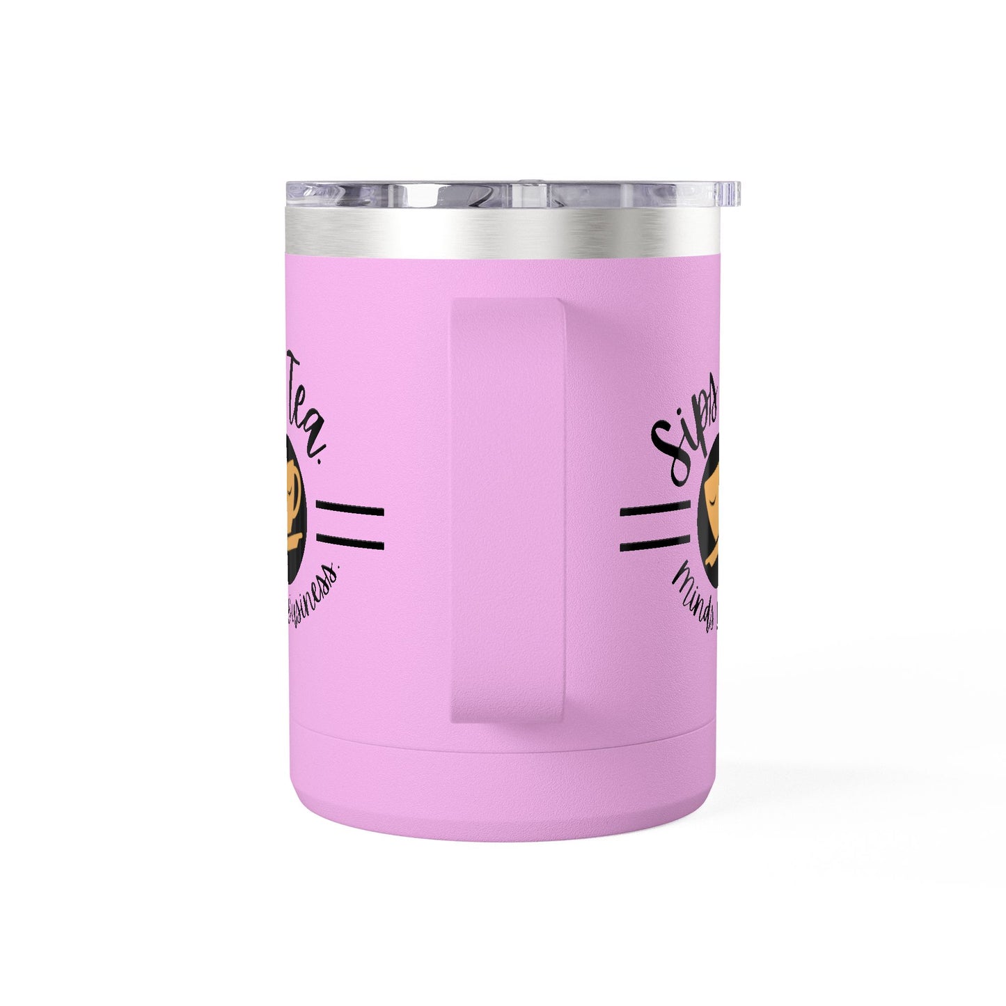 Coffee Lover's Tumbler with Sips Tea Design, Insulated Mug for Home, Travel, Gift for Coffee & Tea Lovers, Birthday, Office, Everyday Use