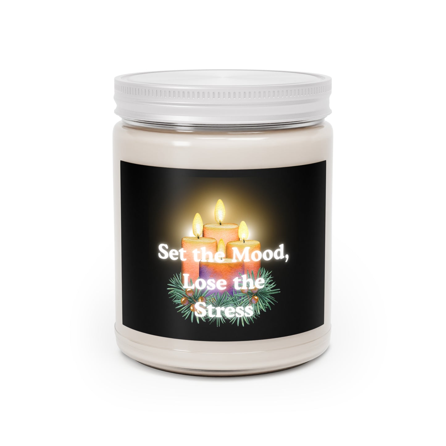 Relaxing Scented Soy Candles, Aromatherapy Candle, Stress Relief Candle, White Lid Candle, Home Decor