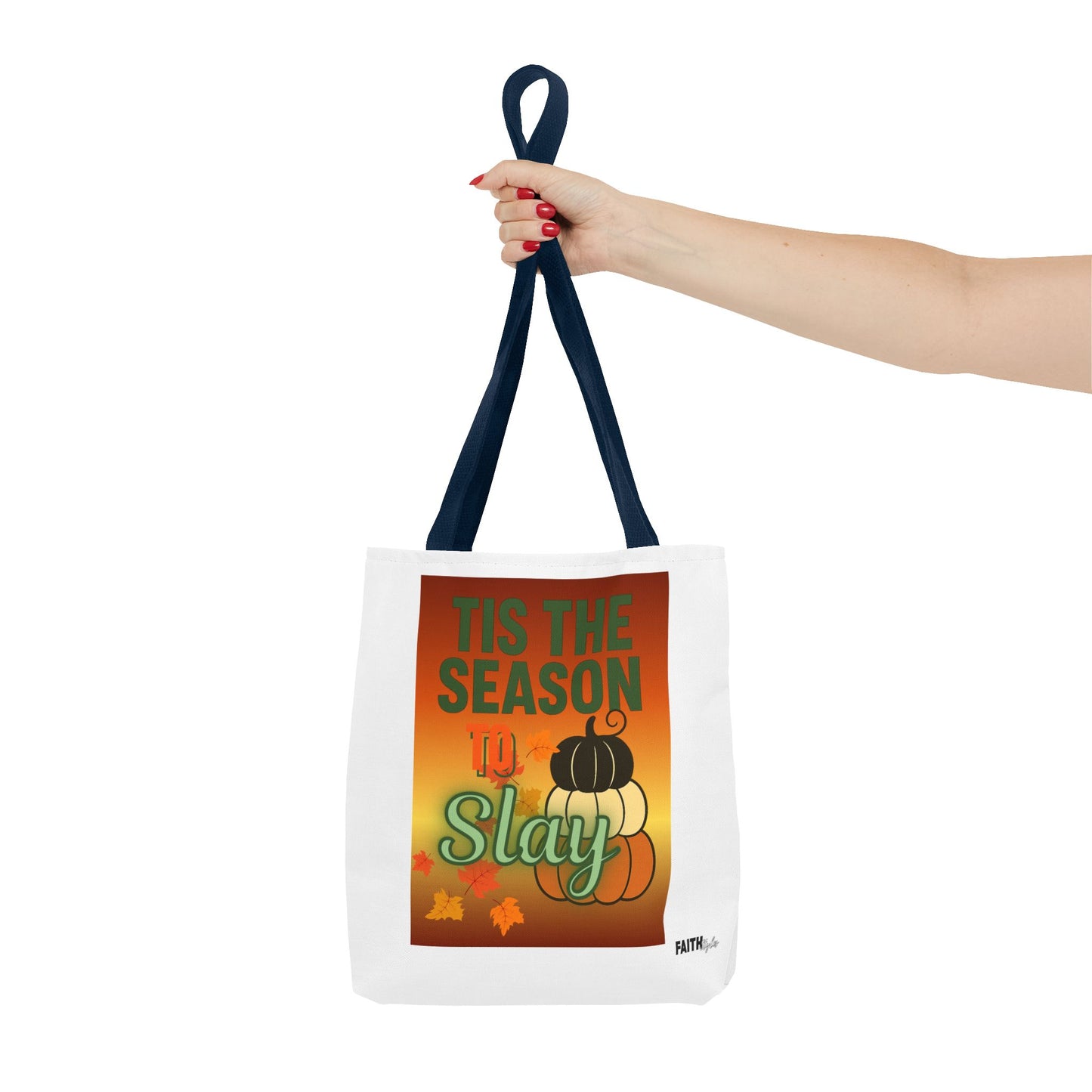 FaithStyles Seasonal Tote Bag: 'Tis the Season to Slay | Fall Shopping Bag, Halloween Tote, Autumn Handbag, Gift Bag, Eco-Friendly Tote