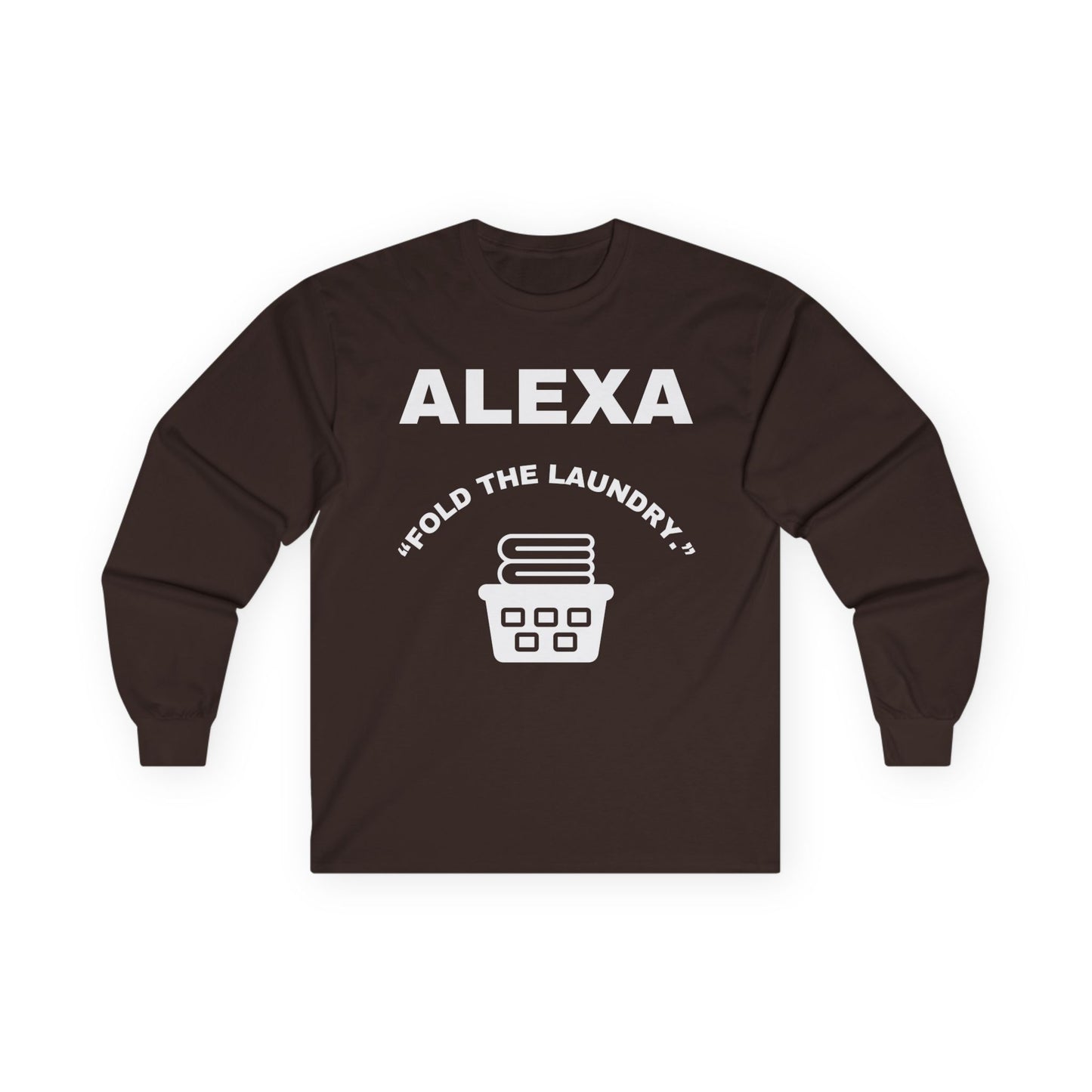 Funny Laundry Long Sleeve Tee, Gift for Mom, Birthday Gift, Homeowner Shirt, Casual Wear, Laundry Humor Tee, Daily Use