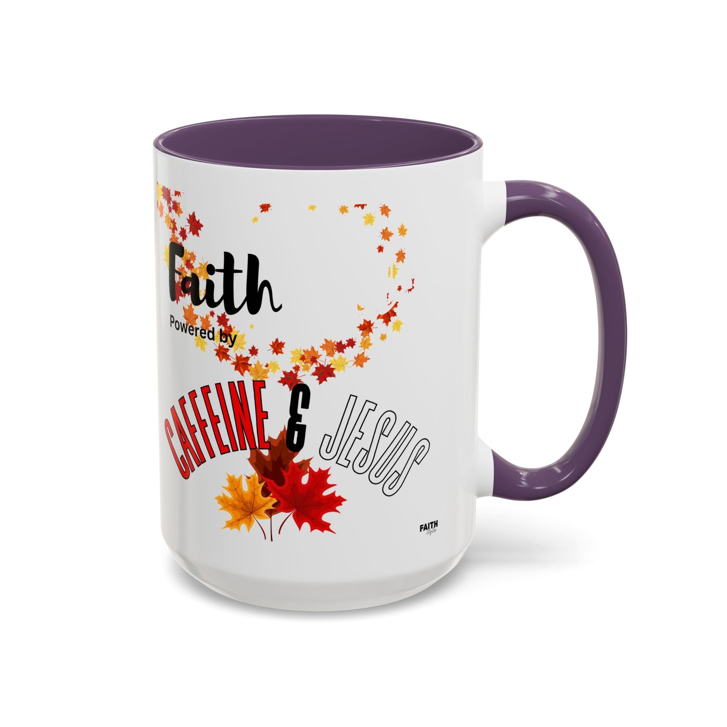 FaithStyles Faith & Caffeine Fall Coffee Mug | Perfect for Autumn Lovers, Thanksgiving Gift, Religious Coffee Cup, Inspirational Drinkware, Cozy Vibes