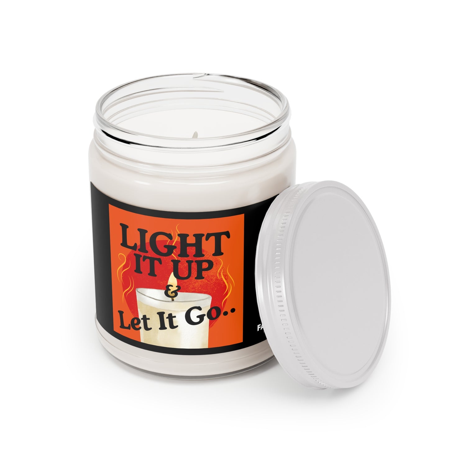 FaithStyles Light It Up & Let It Go Scented Soy Candle, - Relaxation Gift, Home Fragrance, Aromatherapy, Self-Care, Mindfulness Decor