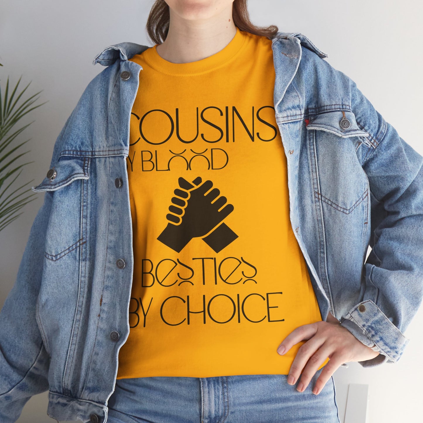 Cousins & Besties Tee, Unisex Heavy Cotton T-Shirt, Family Reunion Apparel, Friendship Gift, Casual Wear, Summer Style