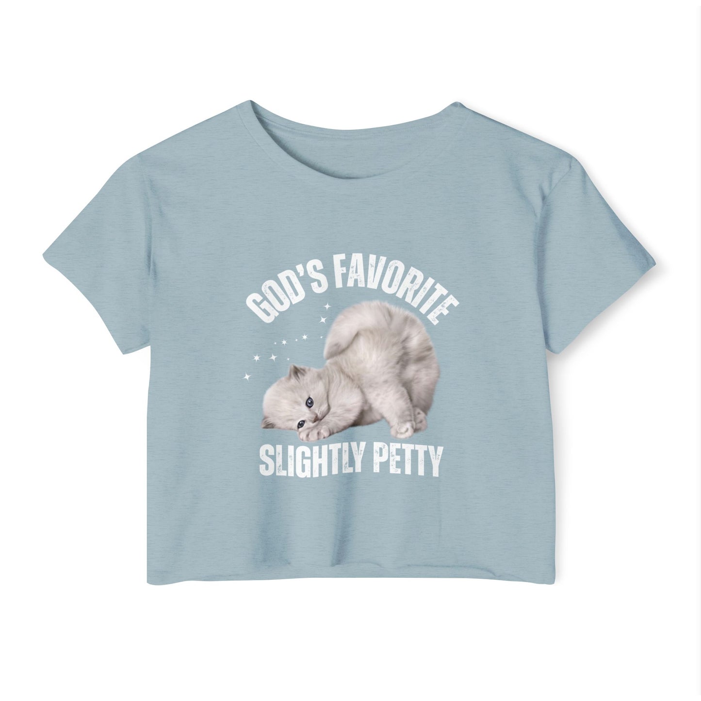 God's Favorite Slightly Petty Women's Festival Crop Top, Cute Summer Shirt, Fun Graphic Tee, Festival Outfit, Trendy Streetwear