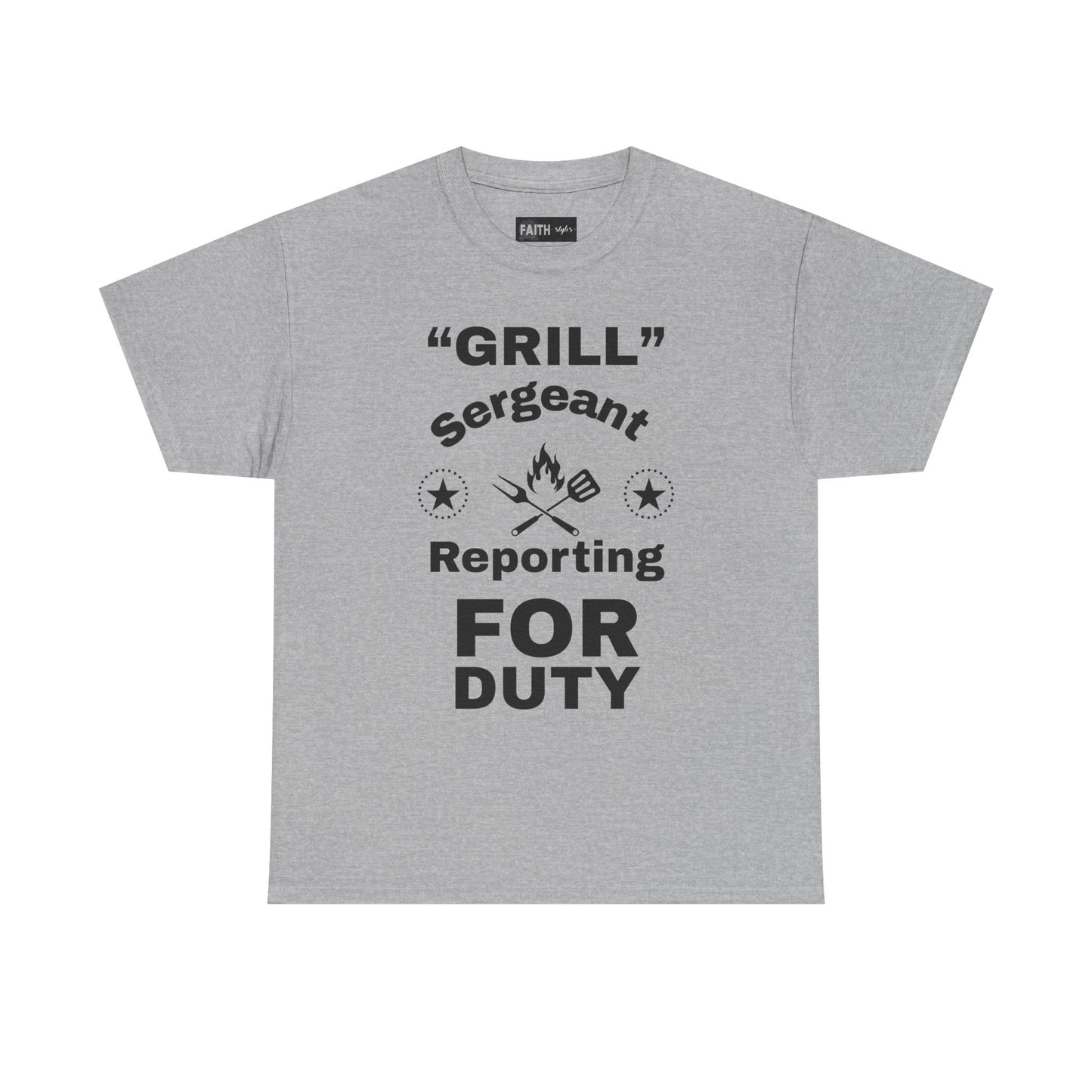 Grill Sergeant Tee - Perfect for BBQs, Father's Day Gift, Unisex Cotton T-Shirt, Outdoor Parties, Cooking Enthusiasts