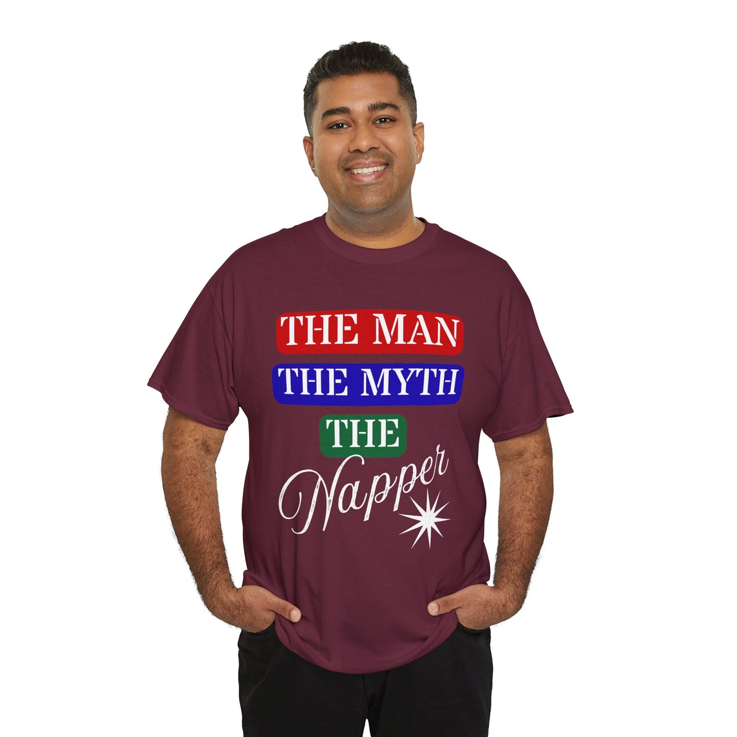 The Man, The Myth, The Napper Tee - Funny Unisex Cotton T-Shirt, Gift for Nap Lovers, Humor Apparel, Relaxation Shirt, Fun Sleepwear