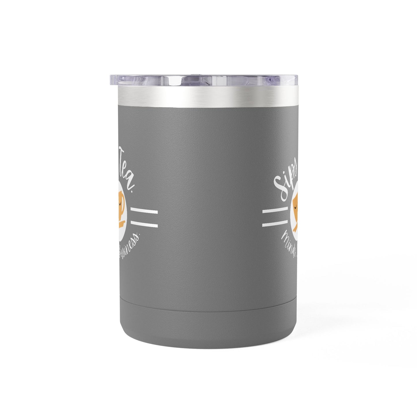 Coffee Lover's Tumbler with Sips Tea Design, Insulated Mug for Home, Travel, Gift for Coffee & Tea Lovers, Birthday, Office, Everyday Use