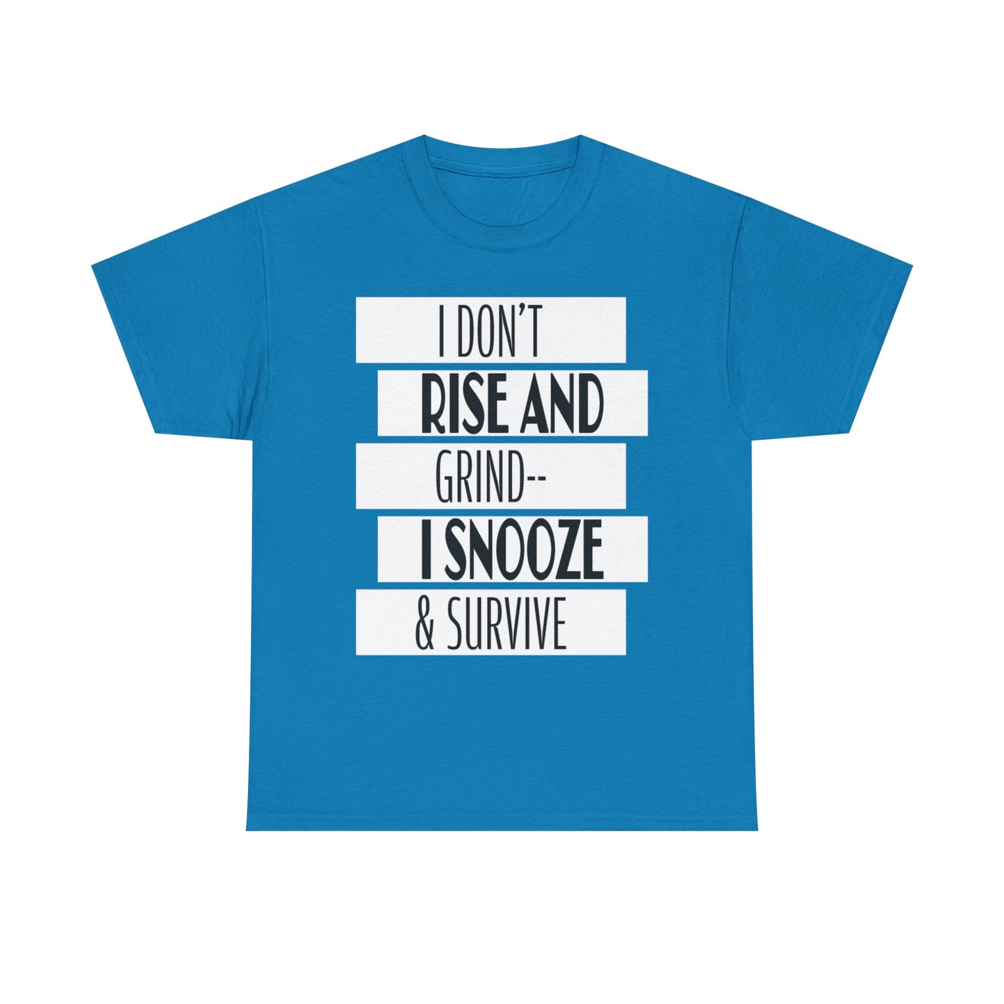 Funny Snooze Survival Tee for Lazy Days, Male's Cotton T-Shirt, Gift for Coffee Lovers, Sleepyhead Apparel, Relaxed Lifestyle Top