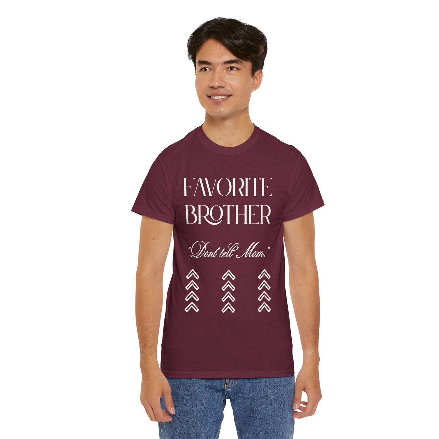 Favorite Brother Unisex Heavy Cotton Tee - Perfect Gift for Siblings, Casual Wear, Birthday, Family Reunion, Everyday Comfort