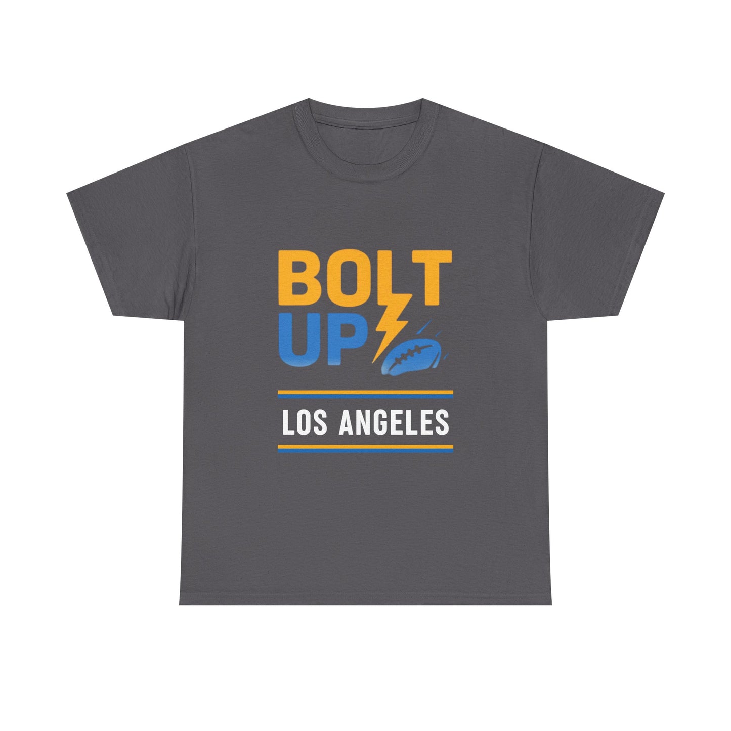 Los Angeles Bolt Up Tee - Male Cotton Graphic Shirt, Sports Fan Wear