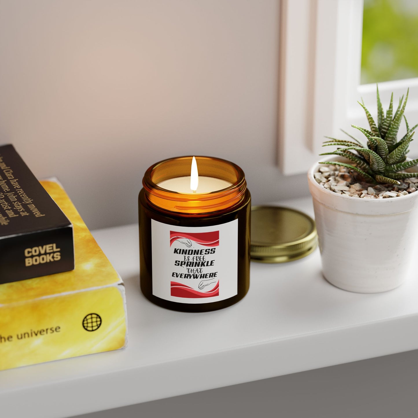 "KINDNESS IF FREE" Scented Candles, Coconut Apricot Wax (4oz, 9oz)