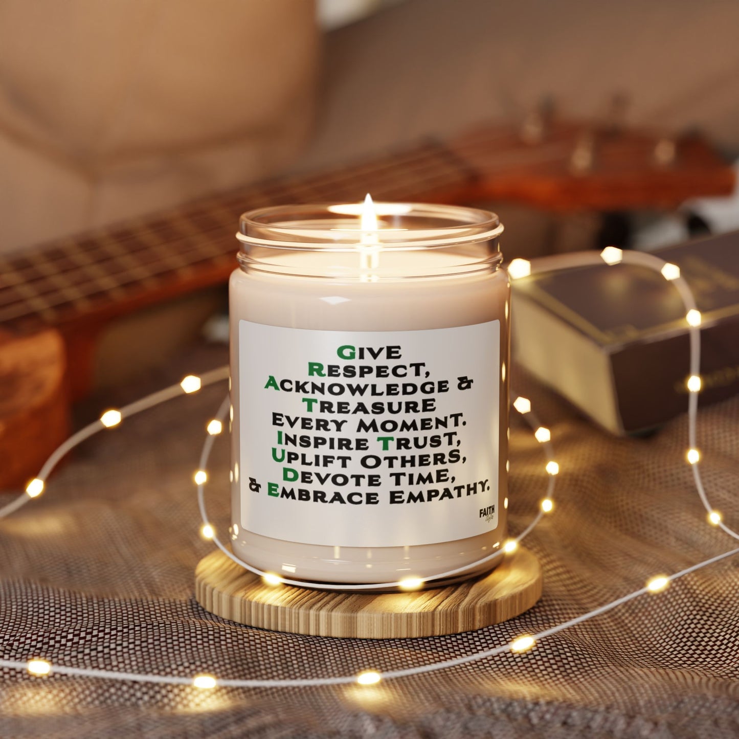 FaithStyles "GRATITUDE" Scented Soy Candle, 9oz