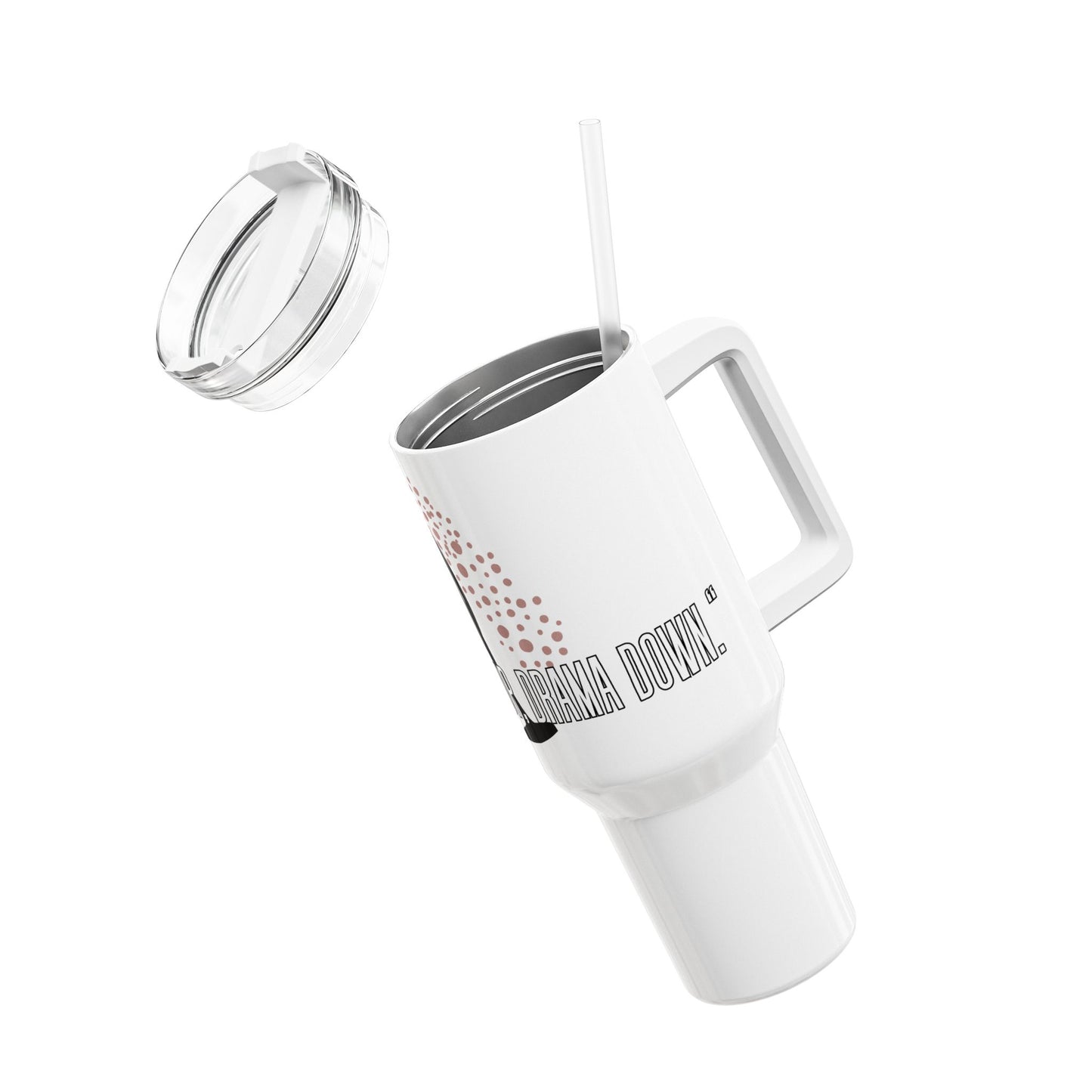 Festive Cheers Tumbler, Cups Up Drama Down, 40 oz tumbler, Gift