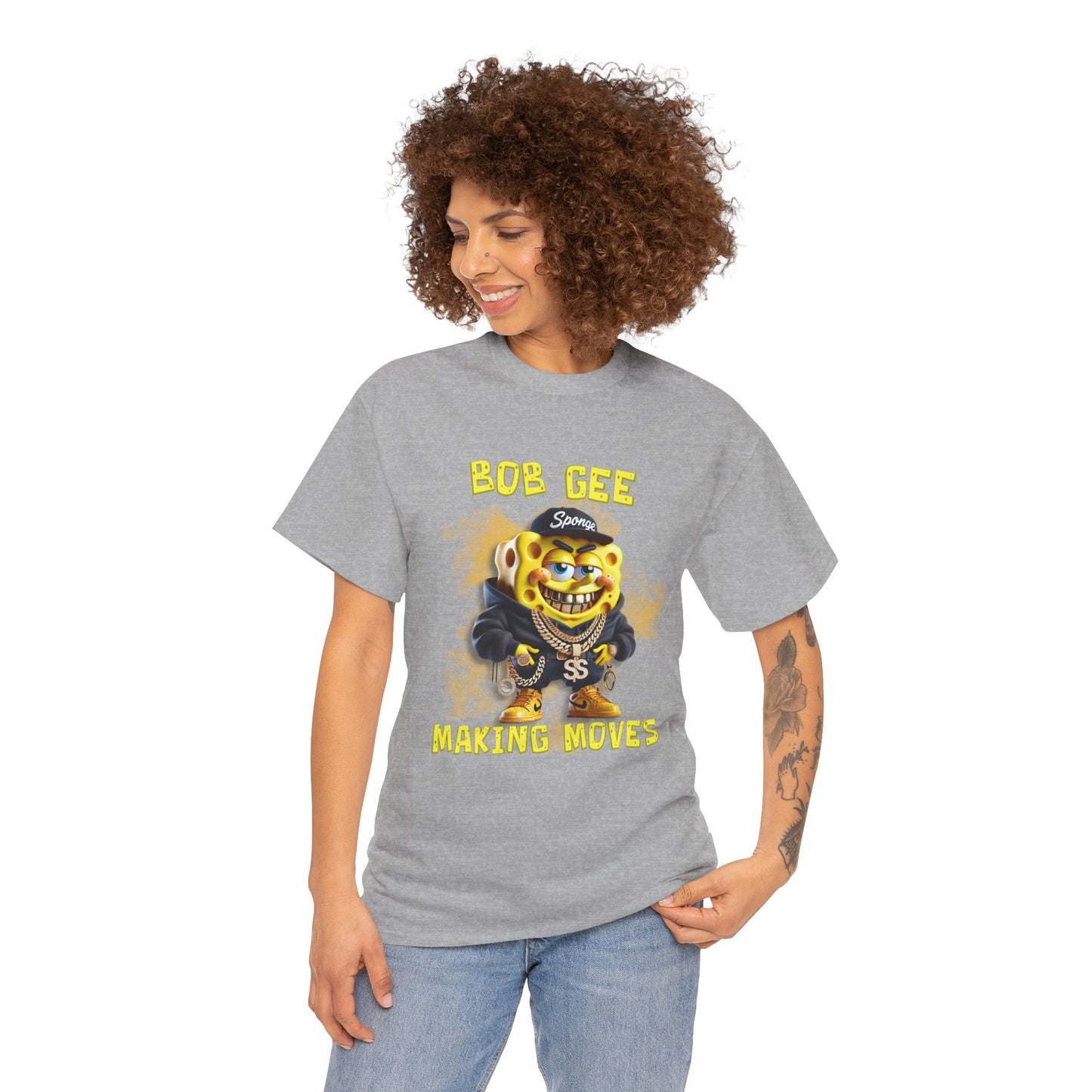 Bob Gee Making Moves Unisex Heavy Cotton Tee - Fun Graphic Tee for Streetwear Enthusiasts
