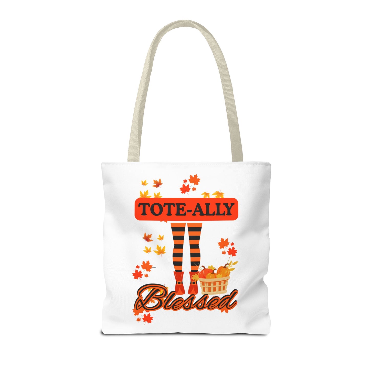 FaithStyles Blessed Holiday Tote Bag, Autumn Tote, Fall Accessories, Gift for Her, Seasonal Shopping Bag, Cute Grocery Bag