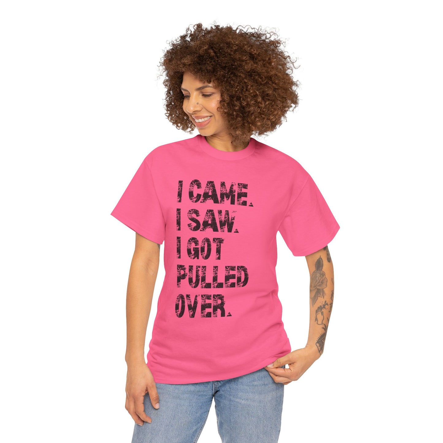 Funny Quirky Cotton Tee, Unisex Humor Tee, I Came I Saw Tee, Gift for Friends, Casual Wear