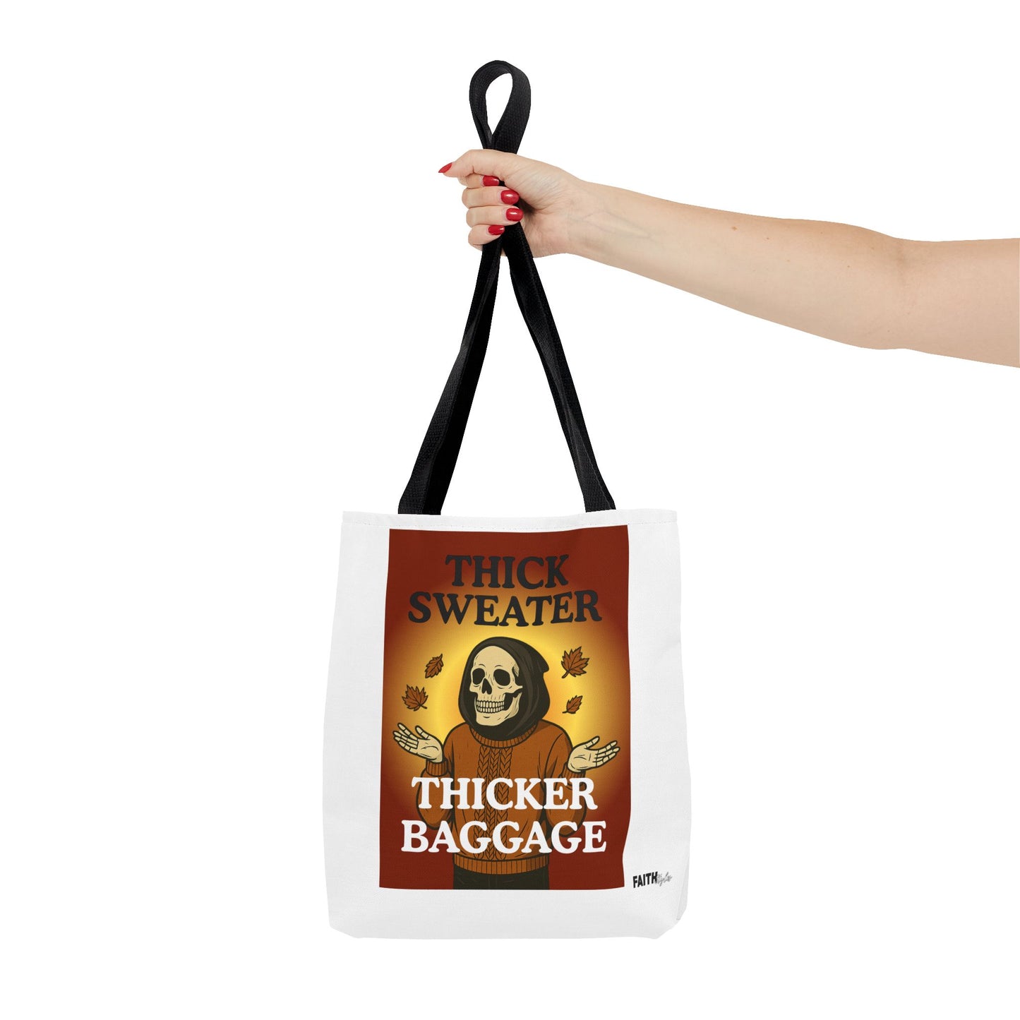 FaithStyles Fall-Themed Thicker Baggage Tote Bag, Halloween, Autumn Vibes, Eco-Friendly Gift, Spooky Baggage, Seasonal Carryall, Shopping Bag, Casual Style