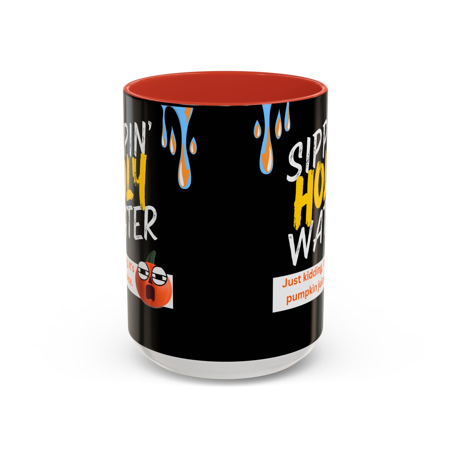 Sippin' Holy Water Coffee Mug, Funny Pumpkin Juice Mug, Halloween Coffee Cup, Unique Gift for Fall, Cute Office Mug, Quirky Kitchenware