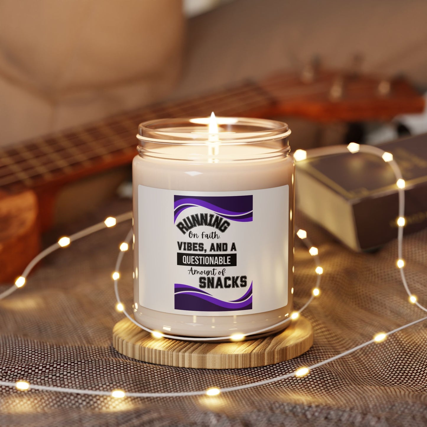 "RUNNING ON FAITH" Scented Soy Candle, 9oz