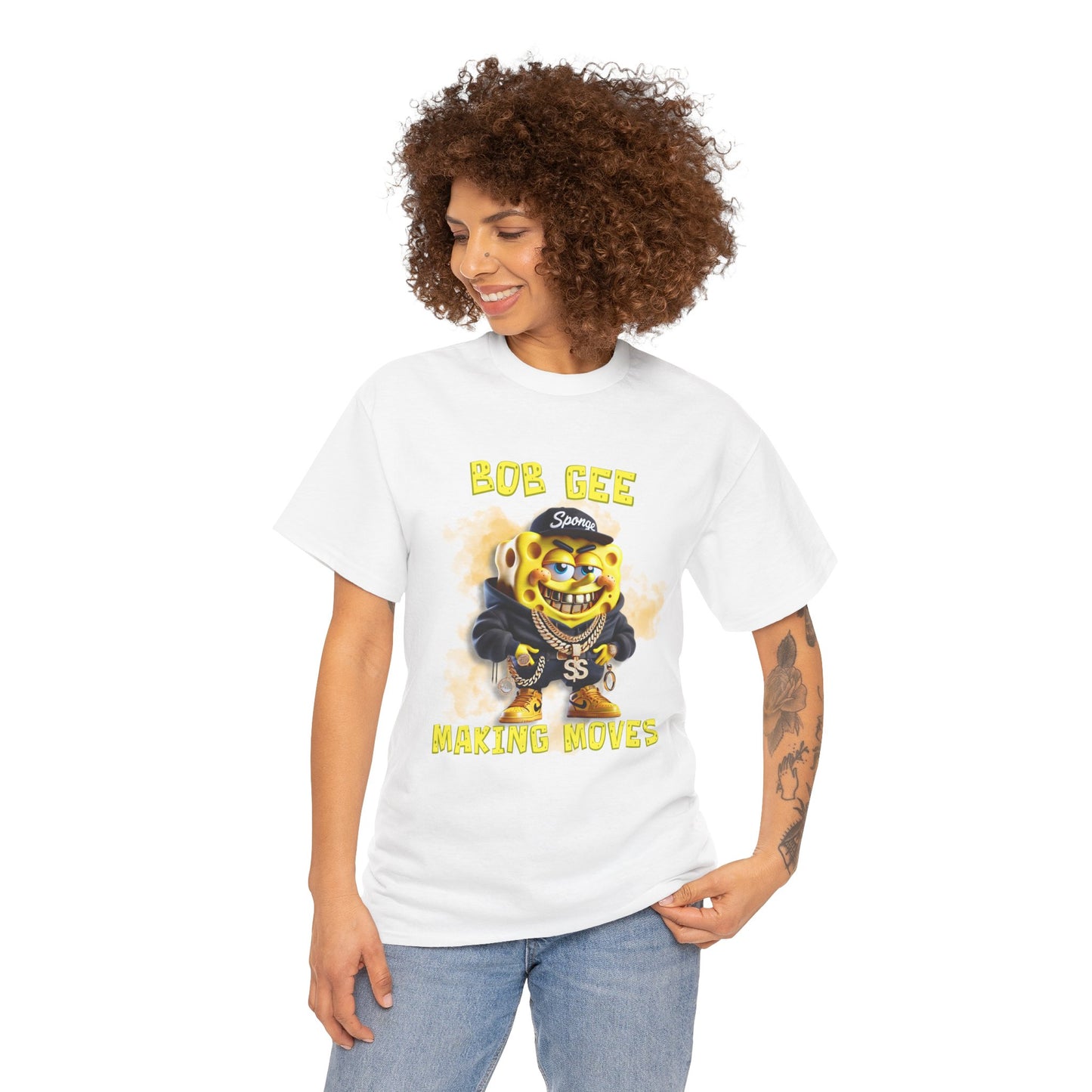 Bob Gee Making Moves Unisex Heavy Cotton Tee - Fun Graphic Tee for Streetwear Enthusiasts