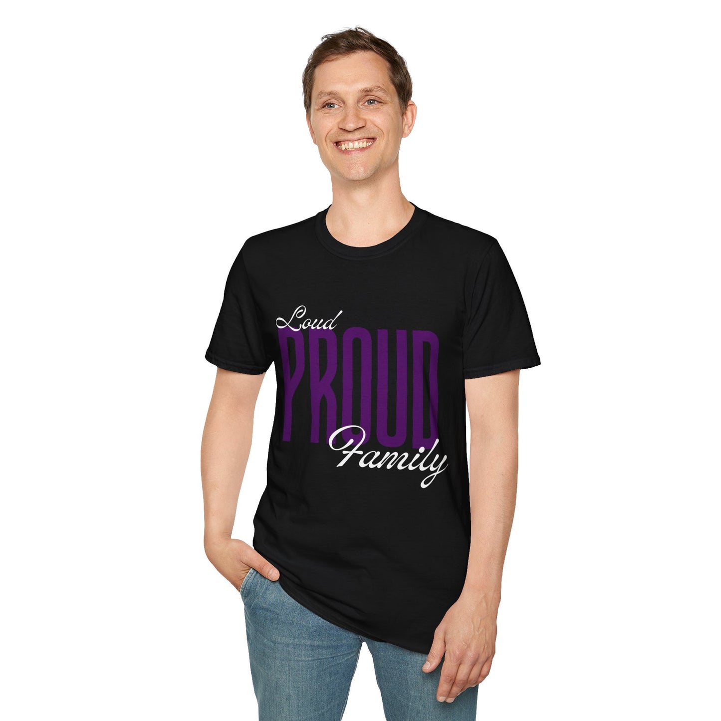 Proud Family Unisex T-Shirt, Lightweight Tee, Family Reunion Gift, Holiday Apparel, Personalized T-Shirt, Soft Cotton Top