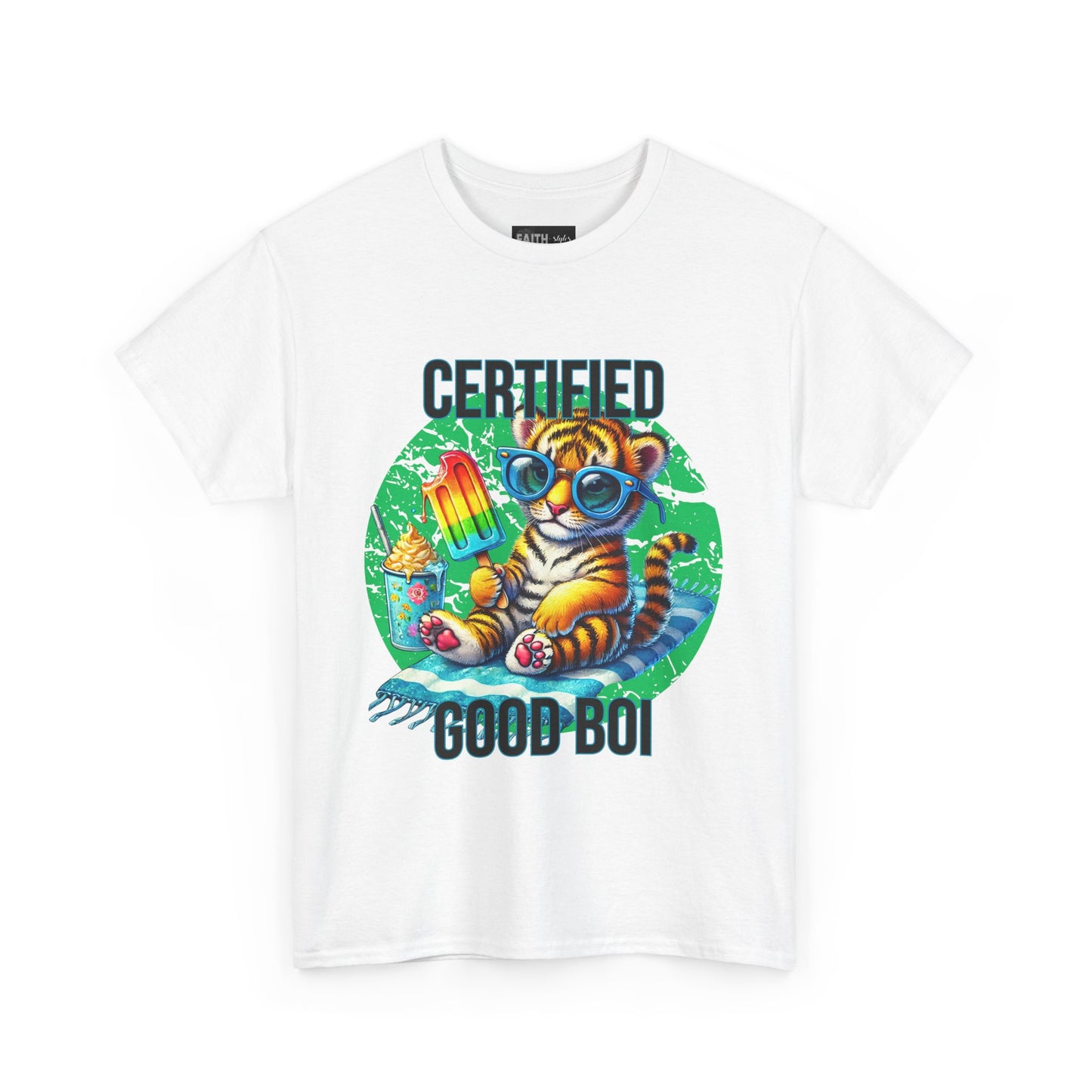 Certified Good Boi Unisex Heavy Cotton Tee, Animal Lover Tee, Cute Pet Shirt, Fun Graphic T-Shirt, Gift for Pet Owners, Casual Wear