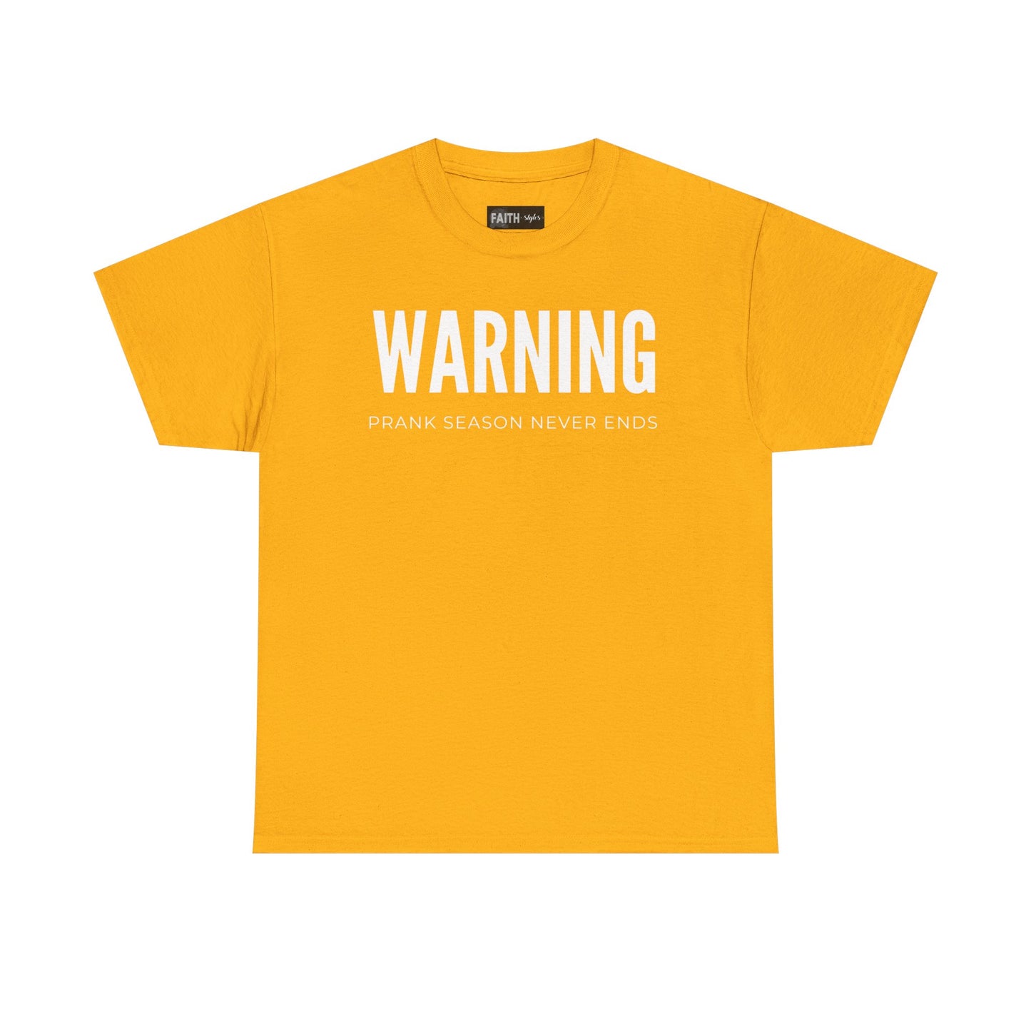 Warning Prank Season Unisex Heavy Cotton Tee | Fun Gift, Casual Wear, Comedy Merchandise, Birthday Gift, Prankster Shirt