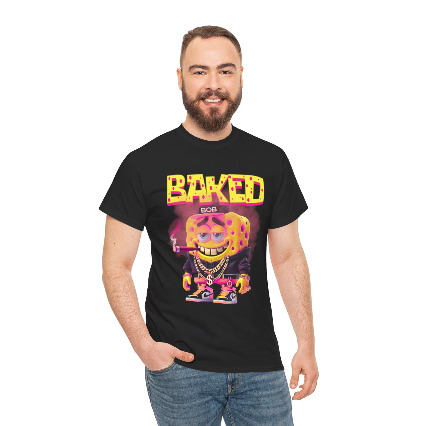 Baked Bob Unisex Heavy Cotton Tee - Fun Graphic Tee for Casual Wear
