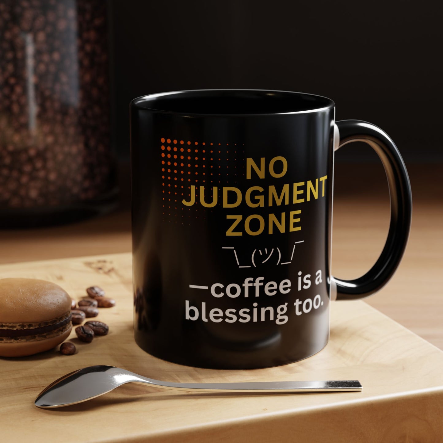 No Judgment Zone Coffee Mug, Funny Gift for Coffee Lovers, Unique Java Cup, Perfect for Birthdays, Inspirational Drinkware