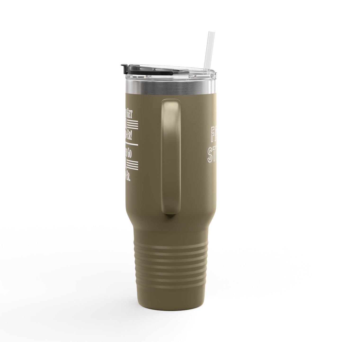 "WHEN THEY GO LOW..." Insulated Travel Mug, 40oz