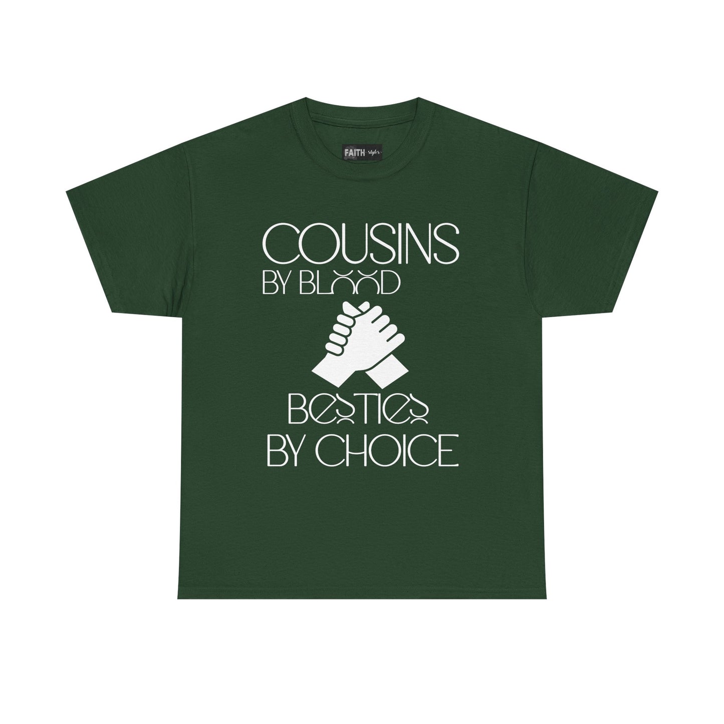 Cousins & Besties Tee, Unisex Heavy Cotton T-Shirt, Family Reunion Apparel, Friendship Gift, Casual Wear, Summer Style