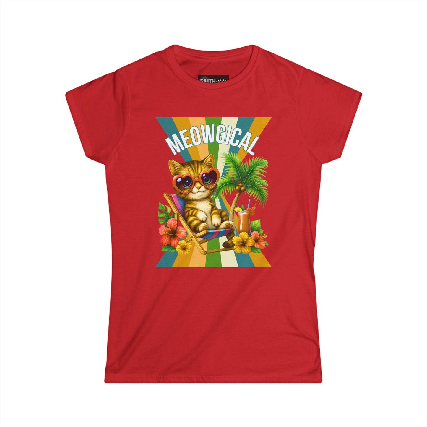 Meowgical Cat T-Shirt, Cute Cat Tee, Summer Vibes Shirt, Gift for Cat Lovers, Beach Day Outfit, Fun Casual Graphic Tee