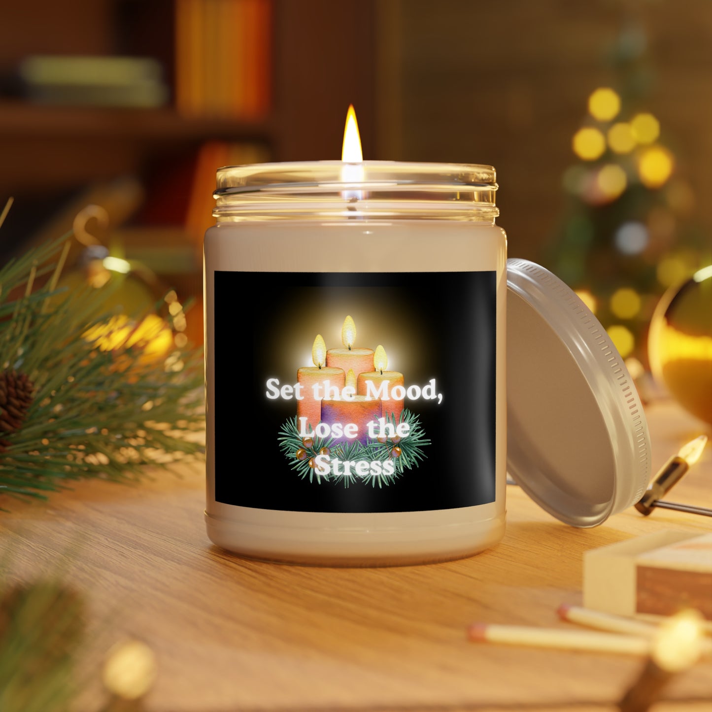 Relaxing Scented Soy Candles, Aromatherapy Candle, Stress Relief Candle, White Lid Candle, Home Decor