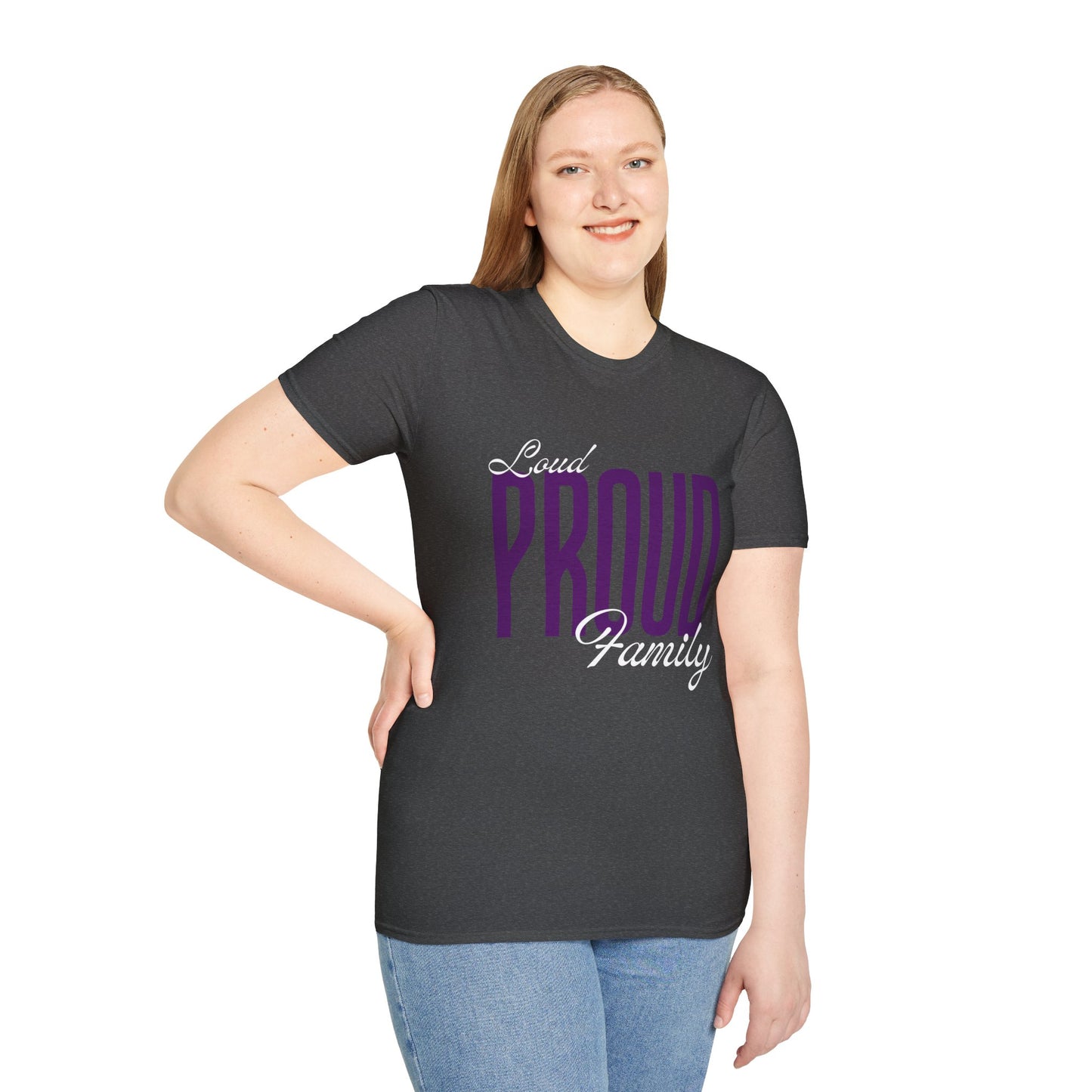 Proud Family Unisex T-Shirt, Lightweight Tee, Family Reunion Gift, Holiday Apparel, Personalized T-Shirt, Soft Cotton Top