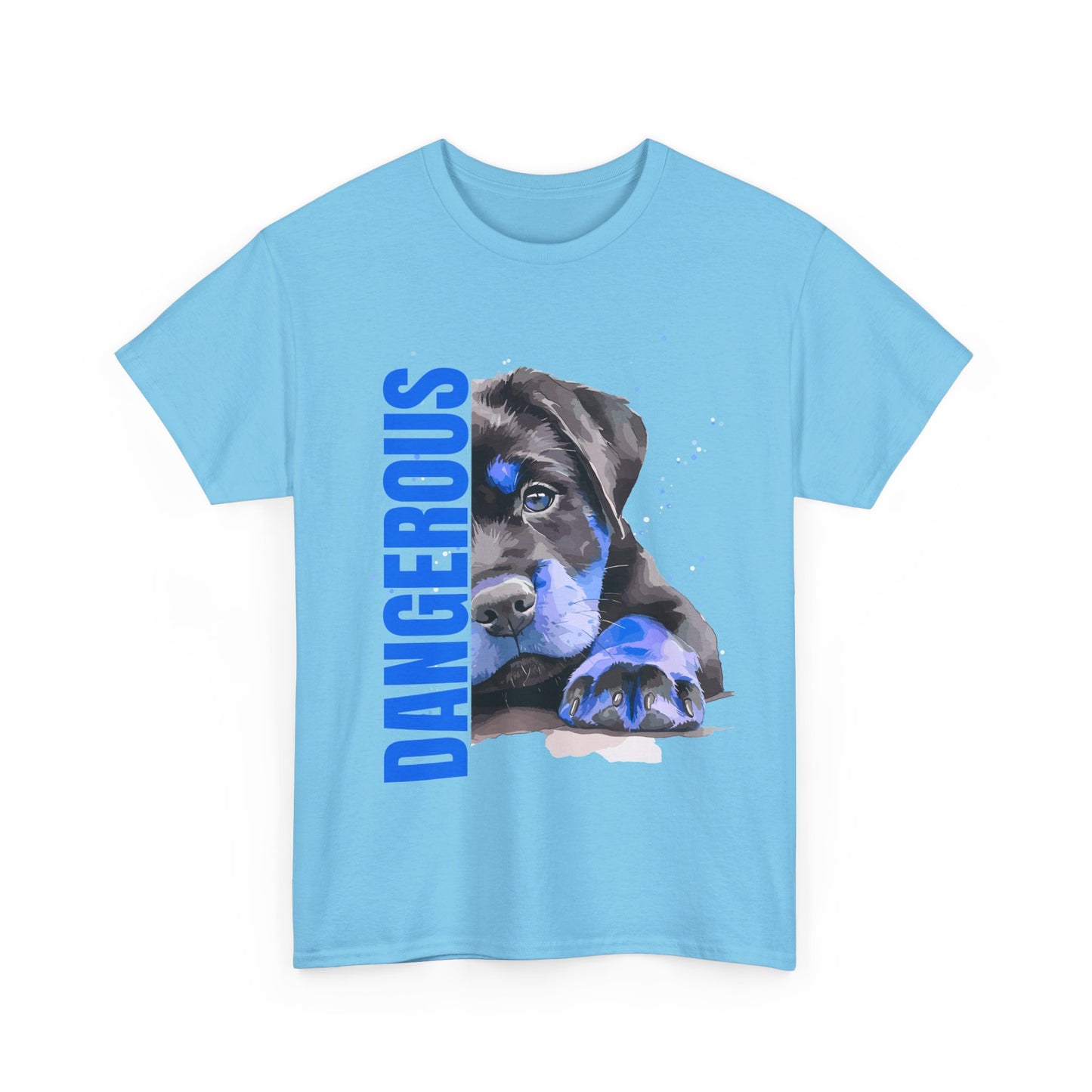 "'DANGEROUS" Cool Dog Lover Tee - Unisex Heavy Cotton T-Shirt