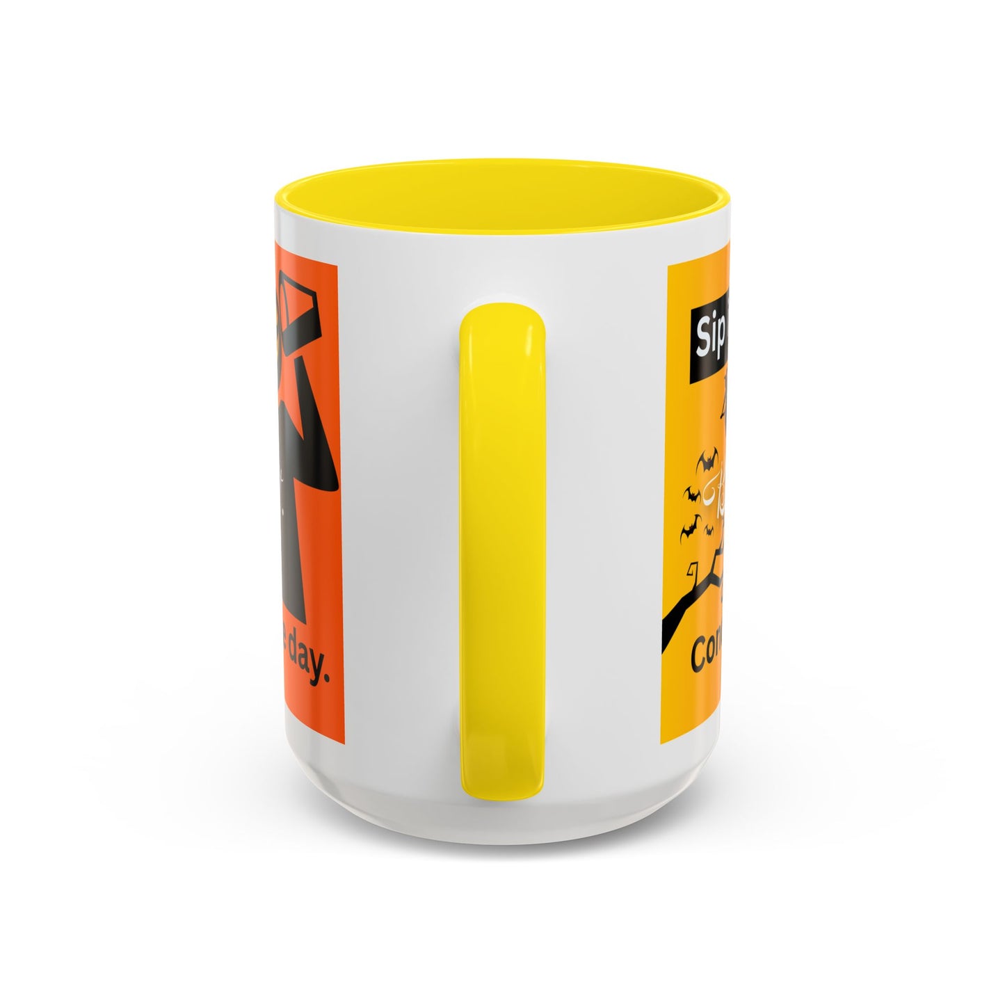 Halloween-Themed Coffee Mug, Sip It Believe It Conquer the Day, Fall Decor, Gift for Pumpkin Lovers, Autumn Kitchenware