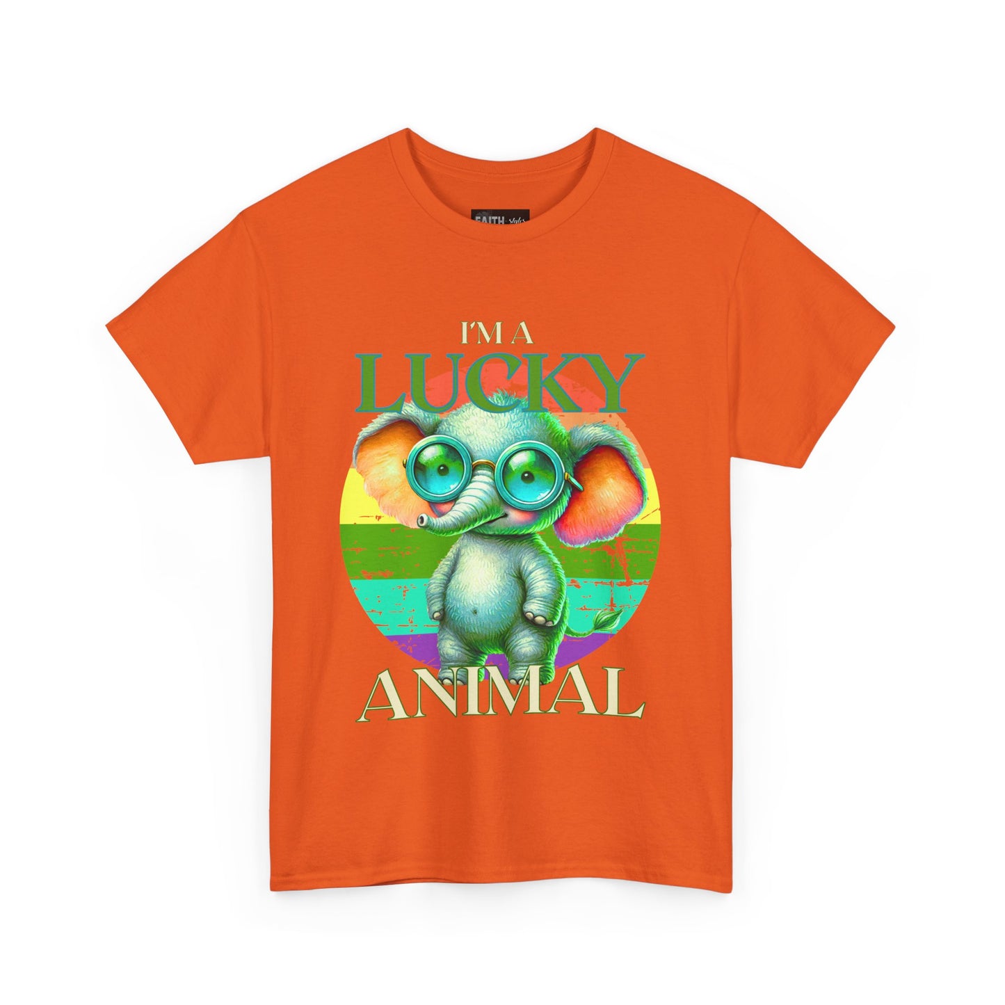 Lucky Animal Unisex Heavy Cotton Tee, Cute Gift for Animal Lovers, Casual Streetwear, St. Patrick's Day, Birthday Apparel