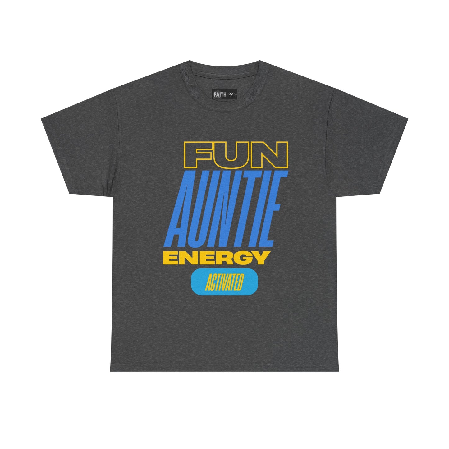 Fun Auntie Energy Activated Tee - Perfect Gift for Cool Aunts, Casual Wear, Gifting, Family Celebrations, Aunt's Day