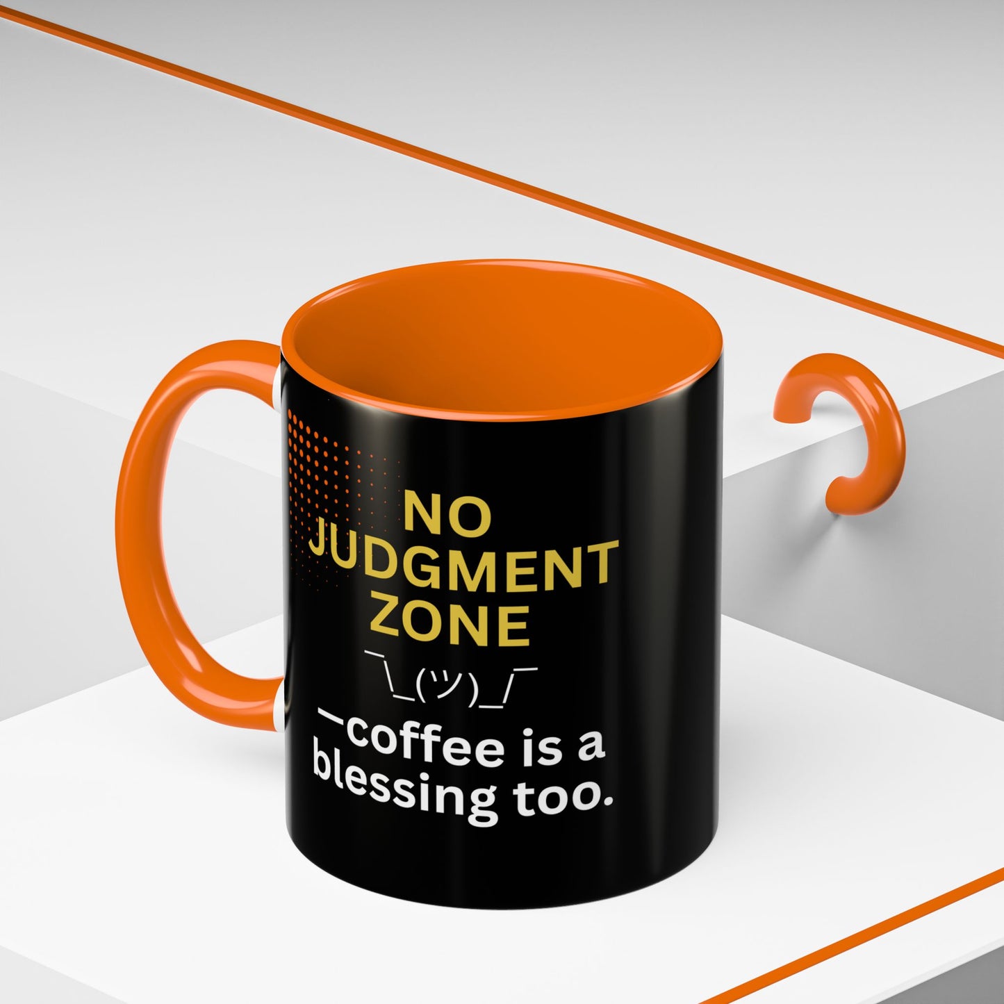 No Judgment Zone Coffee Mug, Funny Gift for Coffee Lovers, Unique Java Cup, Perfect for Birthdays, Inspirational Drinkware
