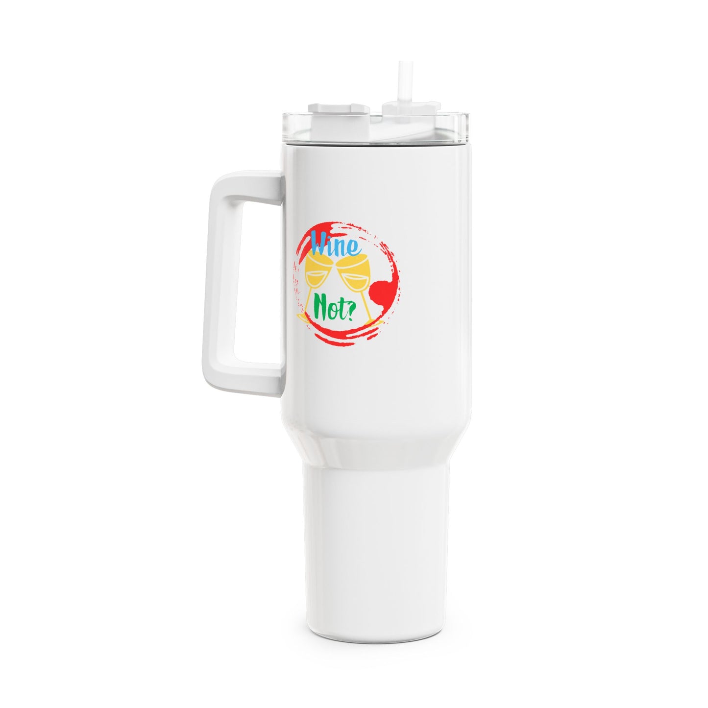 Vibrant 40oz Tumbler with Straw - Perfect for Picnics, Travel, or Everyday Hydration, Personalize Your Drinkware!