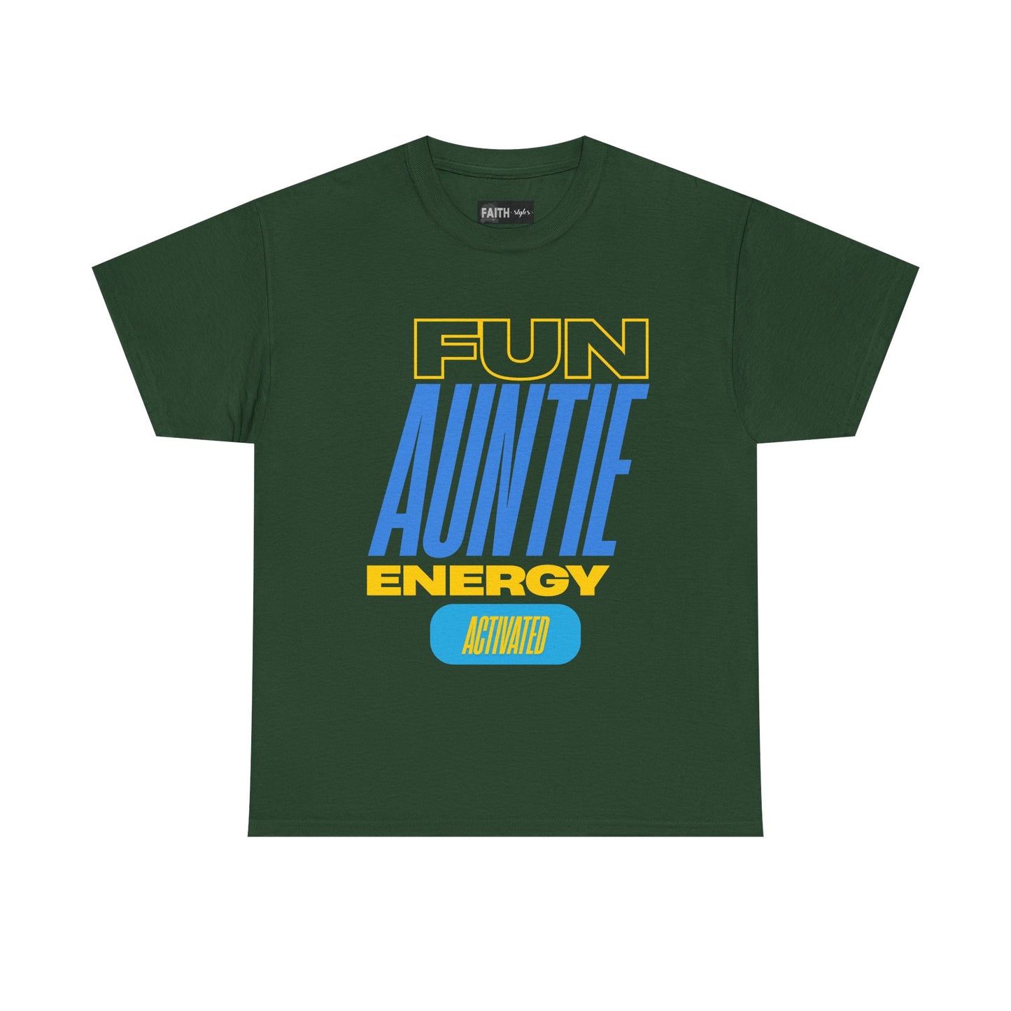 Fun Auntie Energy Activated Tee - Perfect Gift for Cool Aunts, Casual Wear, Gifting, Family Celebrations, Aunt's Day
