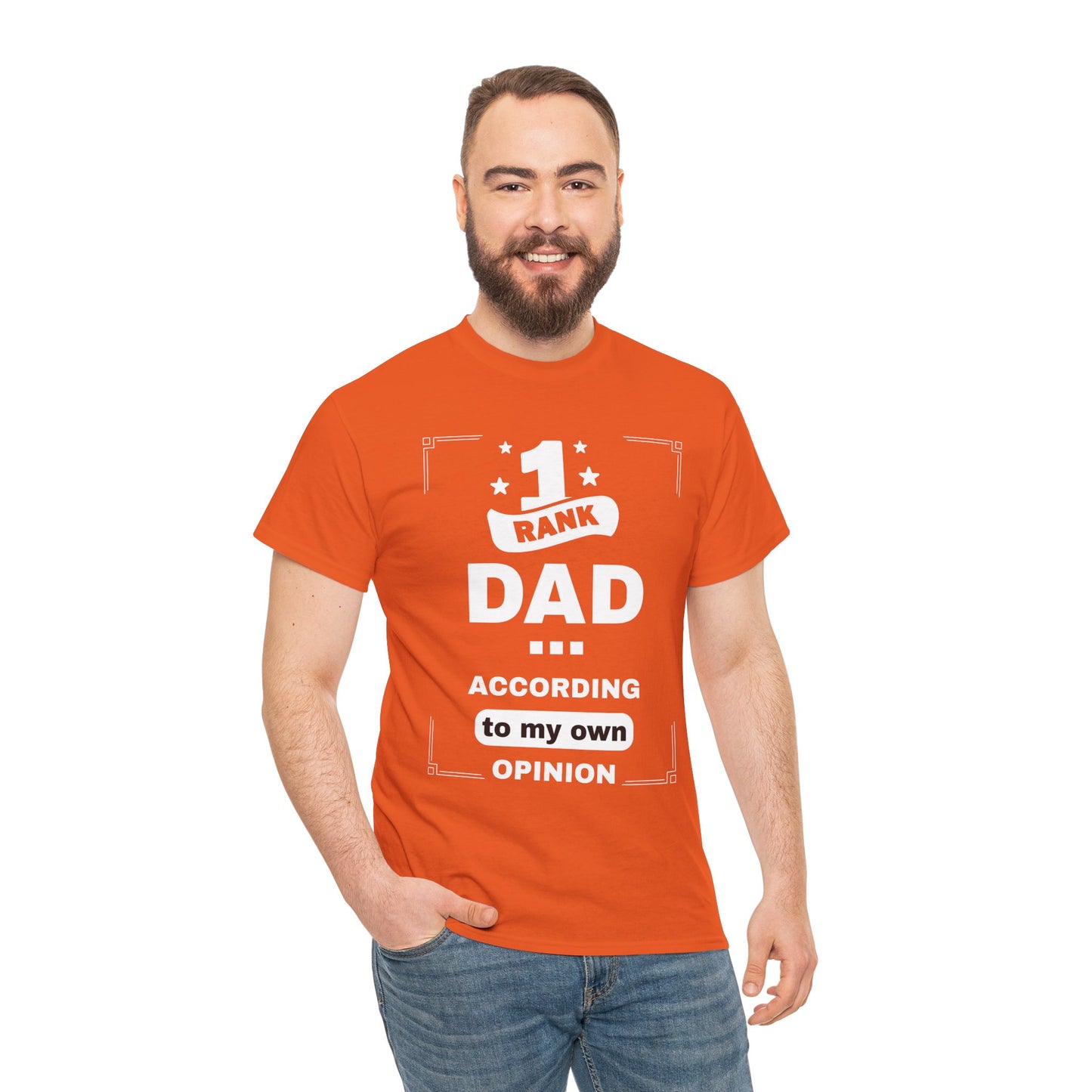 #1 Dad Unisex Heavy Cotton Tee - Perfect Gift for Father's Day, Birthday, or Family Celebrations, Casual Wear, Statement T-Shirt