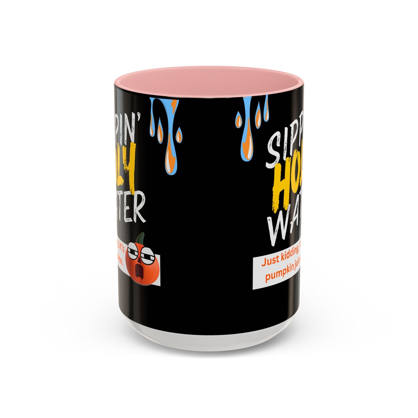 Sippin' Holy Water Coffee Mug, Funny Pumpkin Juice Mug, Halloween Coffee Cup, Unique Gift for Fall, Cute Office Mug, Quirky Kitchenware