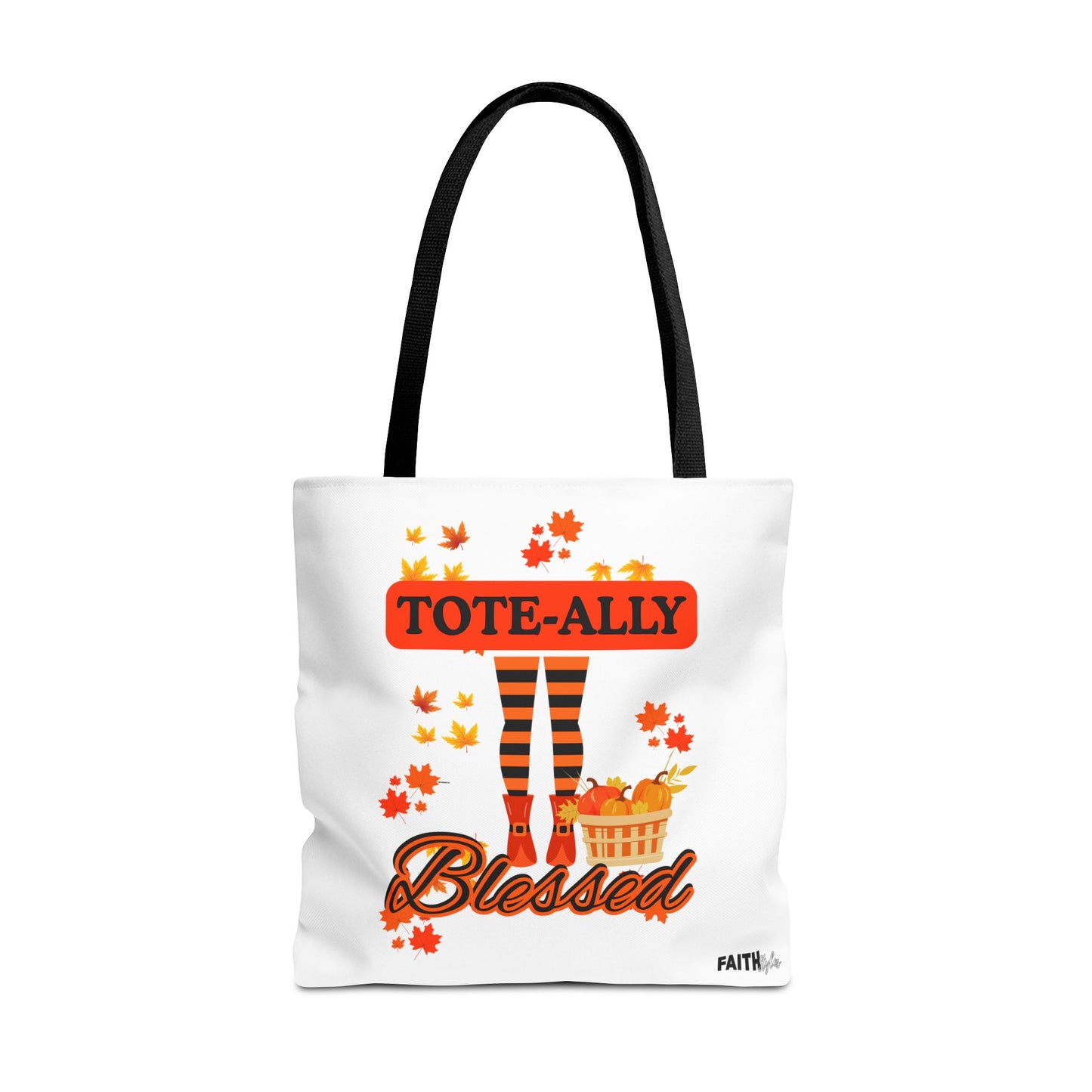 FaithStyles Blessed Holiday Tote Bag, Autumn Tote, Fall Accessories, Gift for Her, Seasonal Shopping Bag, Cute Grocery Bag