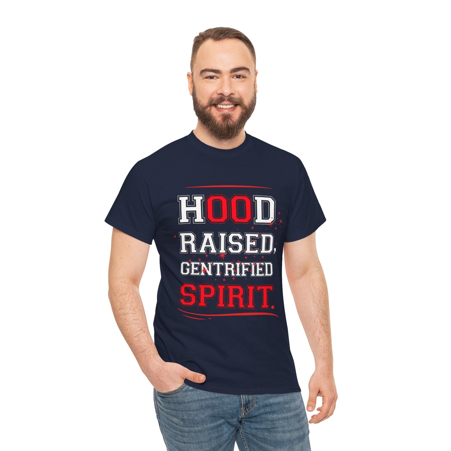 Hood Raised Spirit Unisex Heavy Cotton Tee - Empowering Streetwear