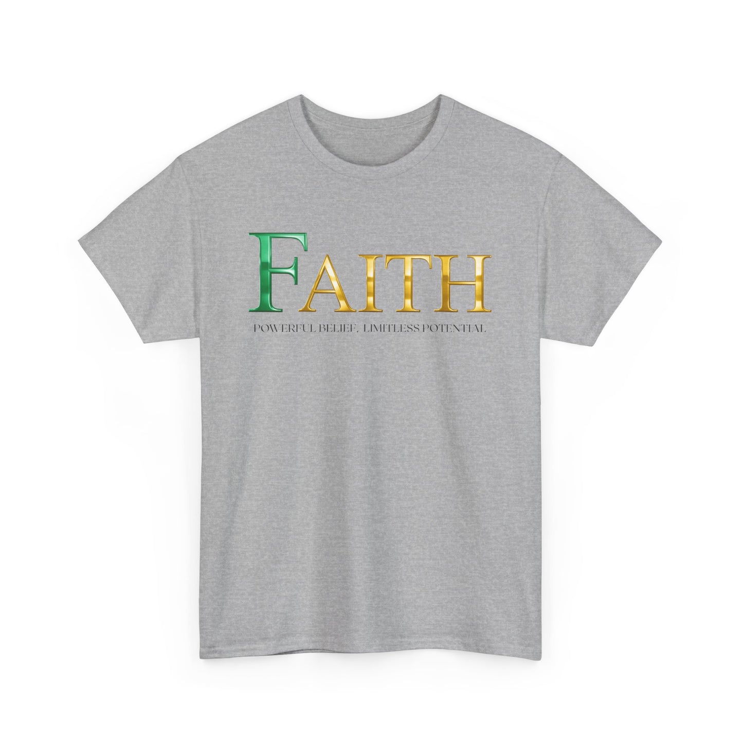 Faith Unisex Heavy Cotton Tee - Inspirational Shirt, Everyday Wear, Faith-Based Gift, Motivational Apparel, Casual Style
