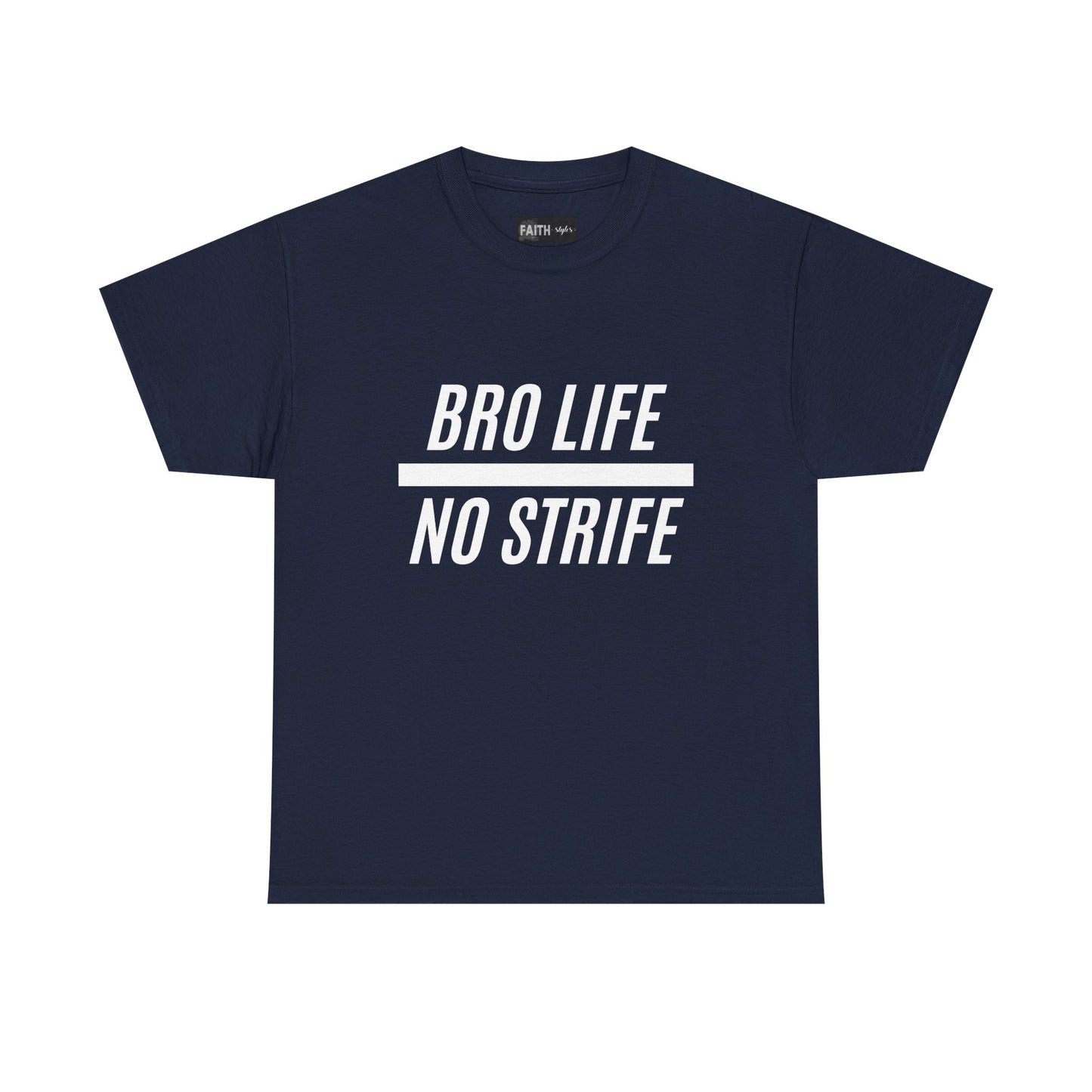 Bro Life Unisex Heavy Cotton Tee, Casual Graphic T-Shirt, Funny Gift for Friends, Everyday Wear, Brotherhood Apparel, Birthday Gift