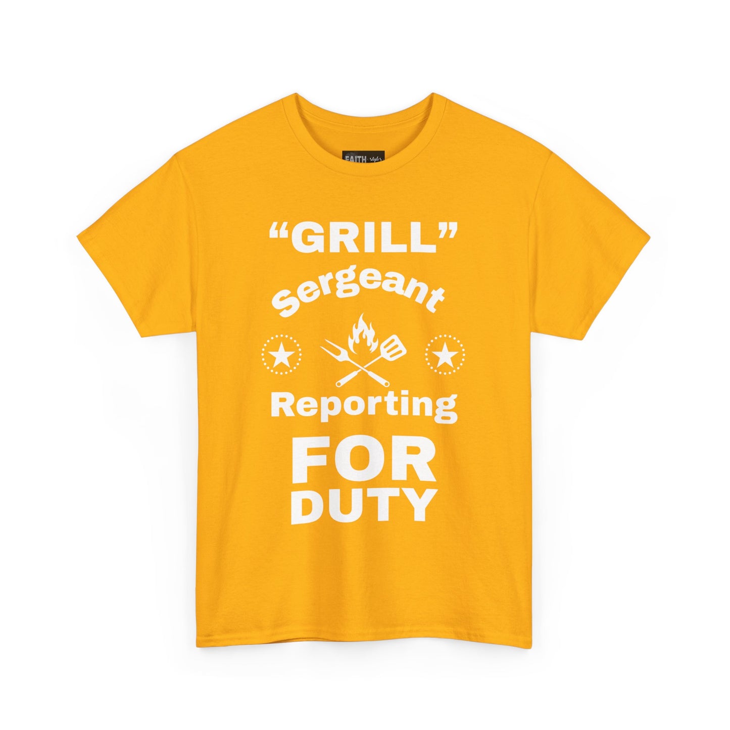 Grill Sergeant Tee - Perfect for BBQs, Father's Day Gift, Unisex Cotton T-Shirt, Outdoor Parties, Cooking Enthusiasts