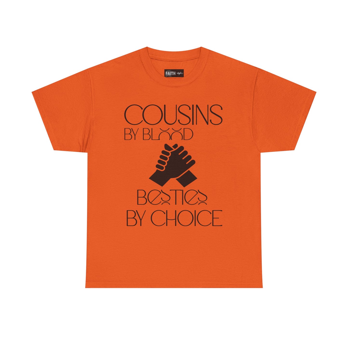Cousins & Besties Tee, Unisex Heavy Cotton T-Shirt, Family Reunion Apparel, Friendship Gift, Casual Wear, Summer Style